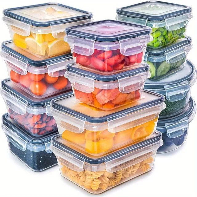 Průhledné pořadače do lednice se značením - Udržte si pořádek s ovocem, zeleninou, masem, vejci a bylinkami