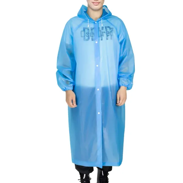 Imperméable transparent en EVA pour femmes et hommes avec capuche pour activités en extérieur