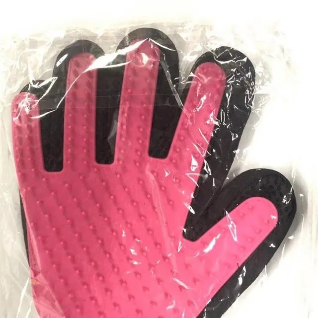 Coating gloves for hair removal