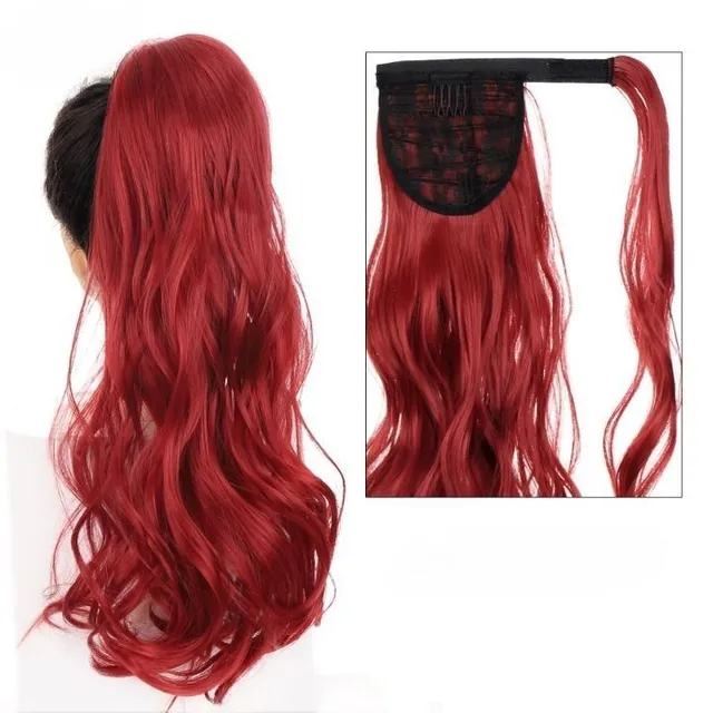 Women's long synthetic hair extensions for thickening hair