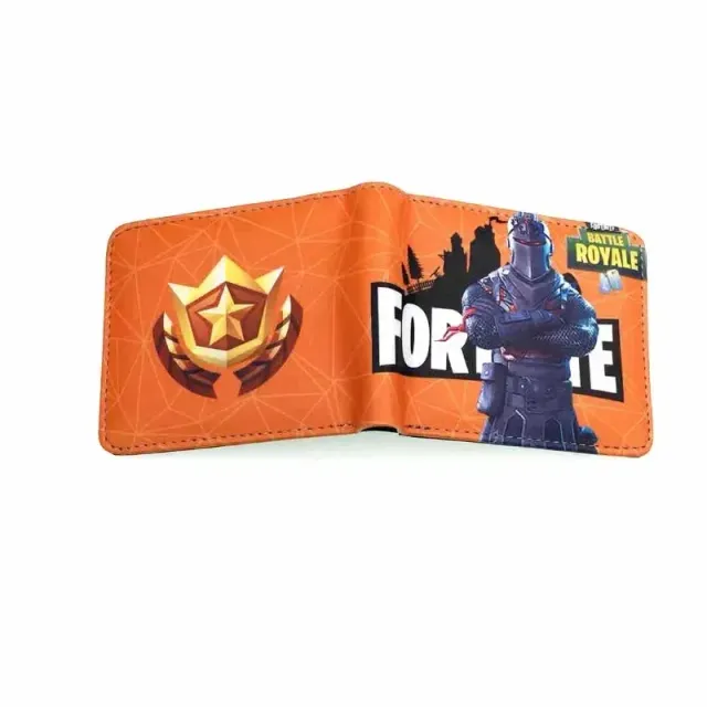 Children's stylish leather wallet with motifs of the favorite Fortnite game