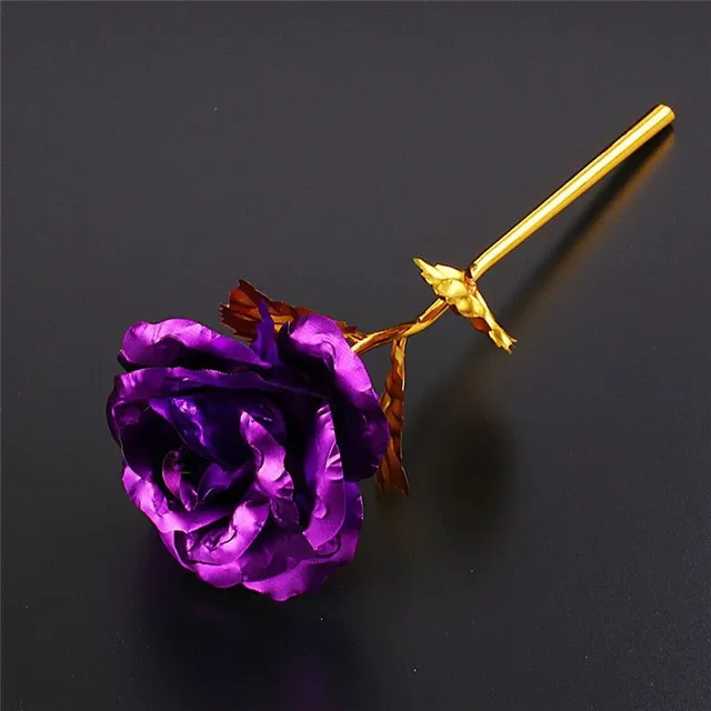 Artificial colored roses with gold color