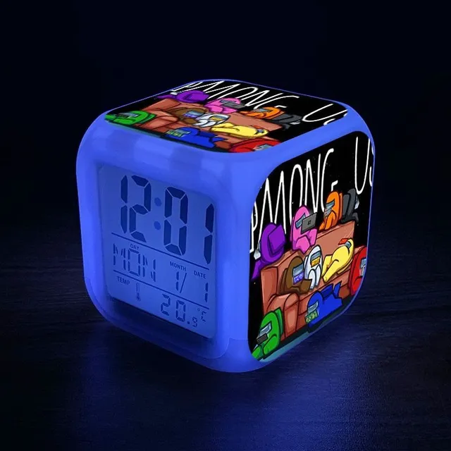 Lighting alarm for children with gaming motifs among-us-09