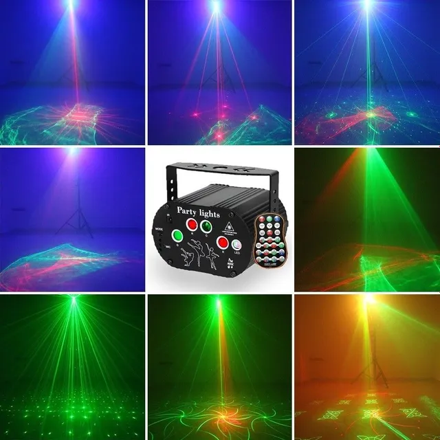 Lumină disco laser RGB LED