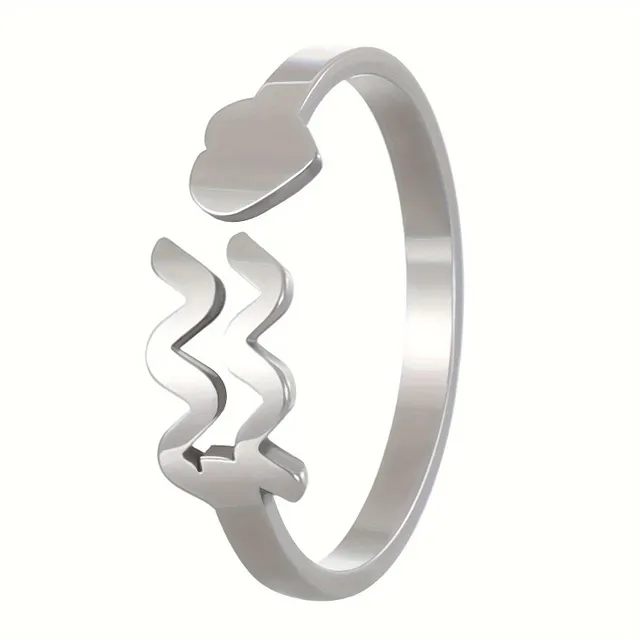 Ring in minimalist style with cuff