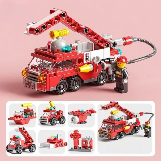 Hermoso juego de construcción para niños BOMBEROS