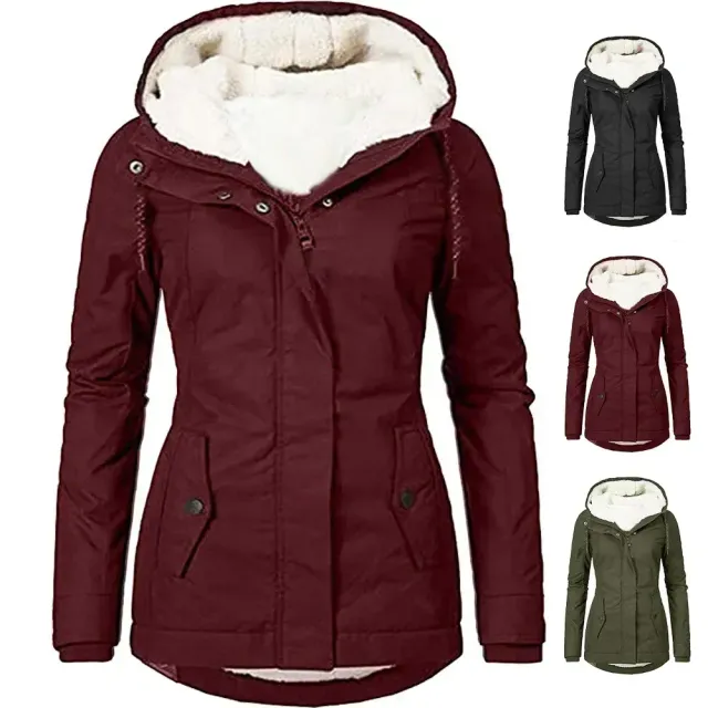 Women's heated park with hoods and pockets