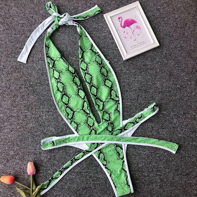 Sexy dámské jednodílné plavky s vázáním v pase Antonella