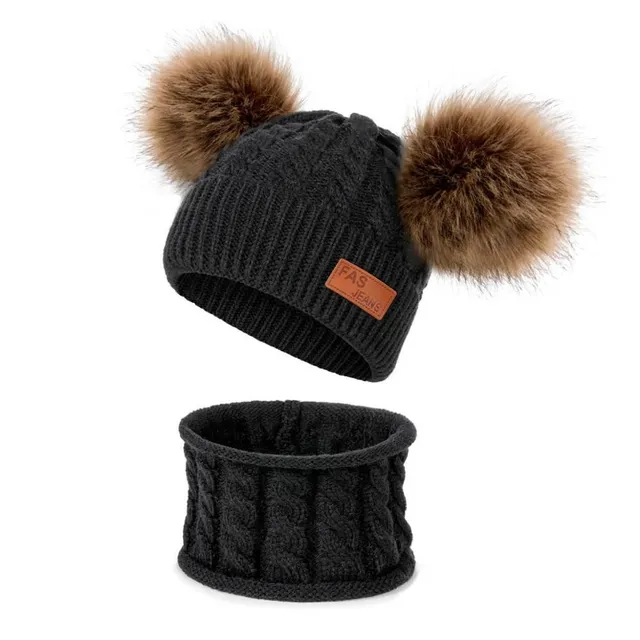 Children's winter hat and neck warmer set