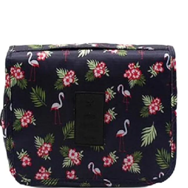 Hinged cosmetic bag