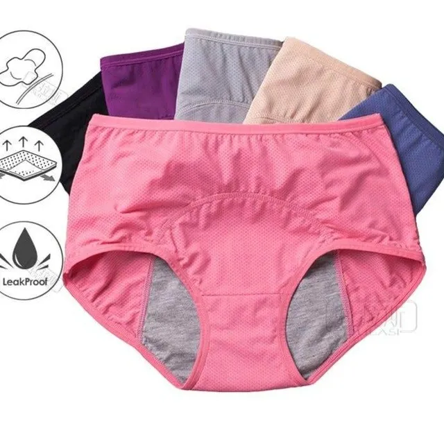 Set of menstrual panties with high waist 3pcs - more colors