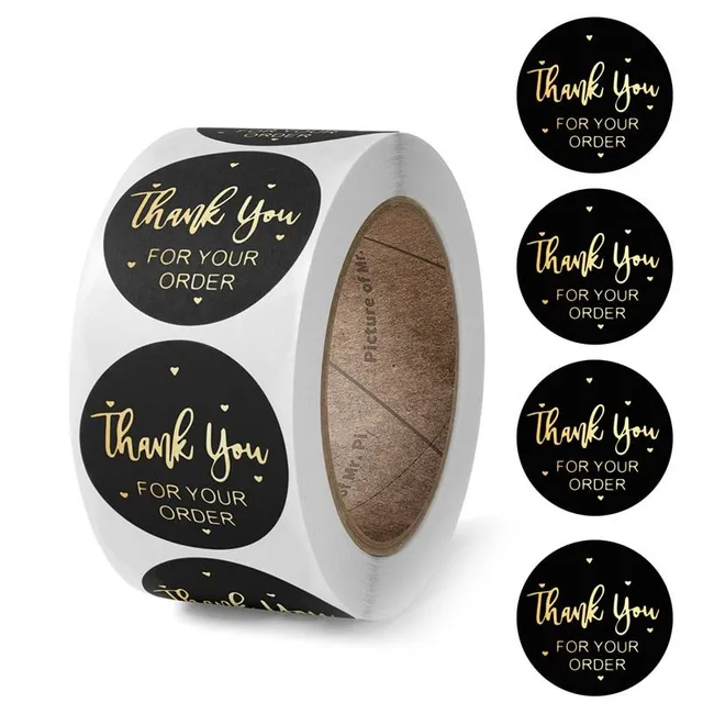 Cute thank you round stickers for Agni gift wrapping