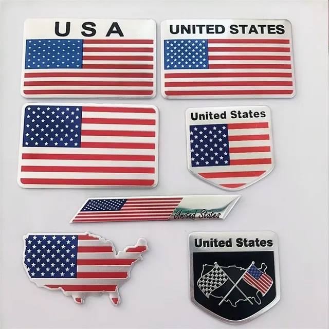 Autocollant voiture avec drapeau USA Luz