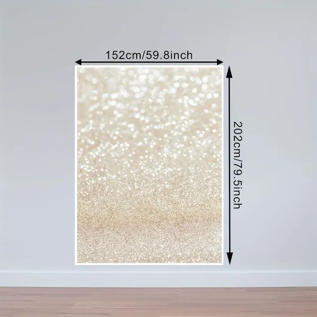 Gold photographic backdrop in ivory style with light spots & fine shine