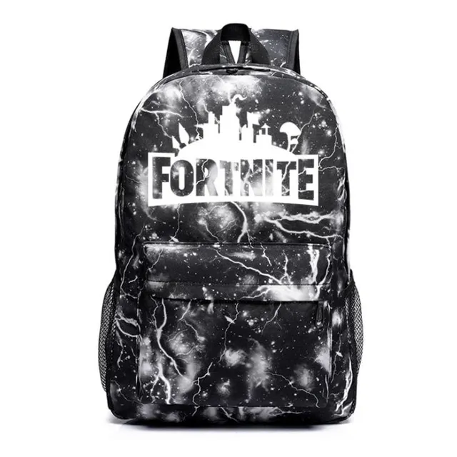 Luminous school backpack with cool Fortnite print