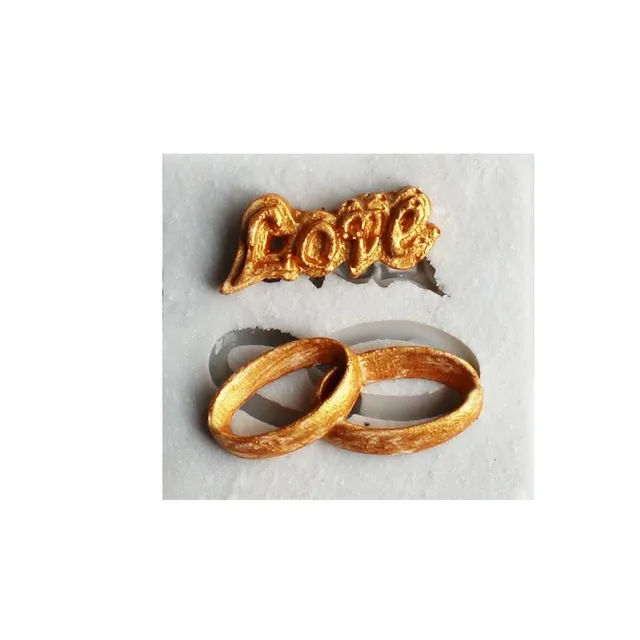 Silikonová forma na pečení snubní prsteny