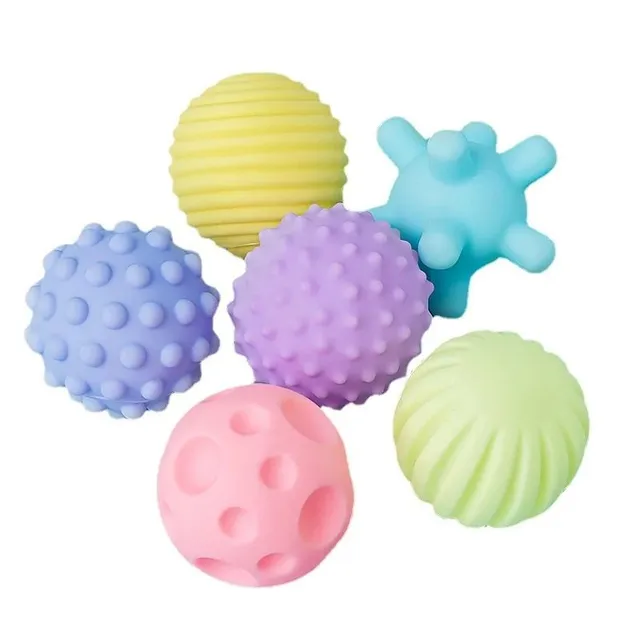 Modern original pastel coloured balls for playing in water or sand 6pcs