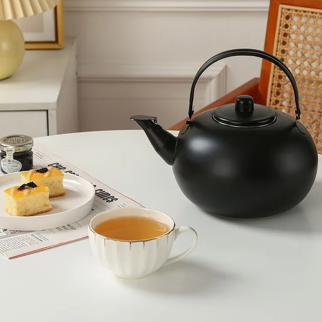 Stainless steel tea kettle with dispenser