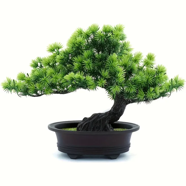 Faszinierender Mini-Bonsai aus künstlicher Kiefer