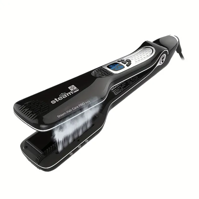 Professional hair iron with steam