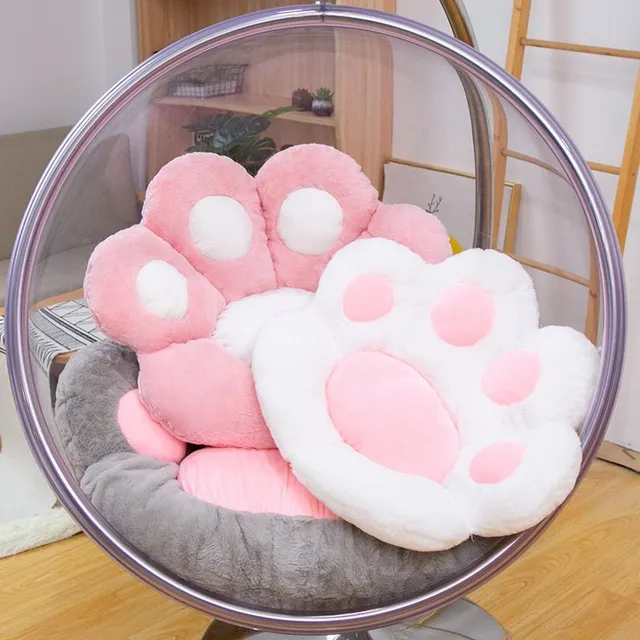 Cute plush armchair in the shape of a bear paw