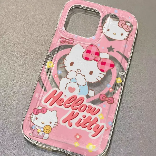 Ochranné pouzdro na telefon s Hello Kitty v designu Y2K - roztomilé pouzdro ze silikonu