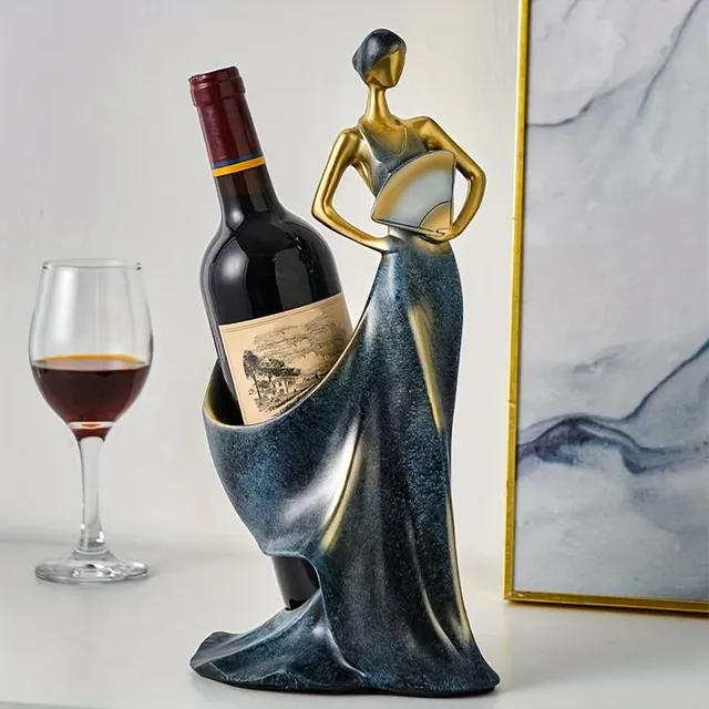 Držiteľ vína vo forme tanečníka - dekorácia zo živice do vinárne alebo do stola