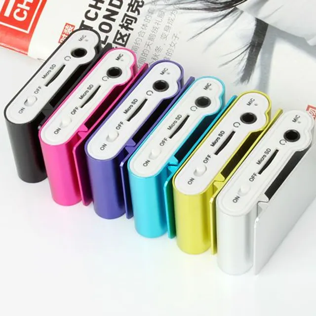 MP3 přehrávač + USB kabel - 5 barev