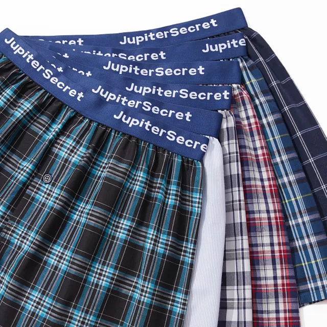 6/10 male woven boxers with elastic tape - Random Color