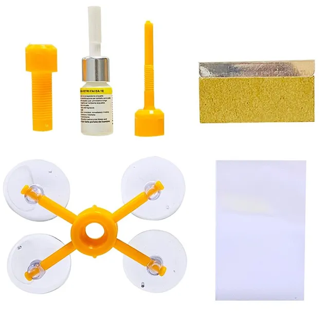 Kit for repairing cracked windshields and car scratches