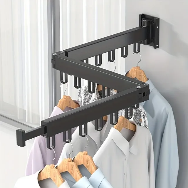 Practical and economical wall dryer for laundry - Degradable and foldable shelf for comfortable drying of laundry in the air