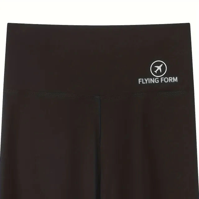 Shorts with high waist and forming effect, with air printing, for sport and yoga