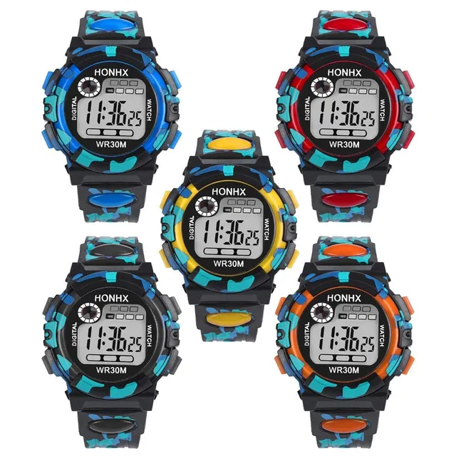 Boys sports waterproof watch Camouflage