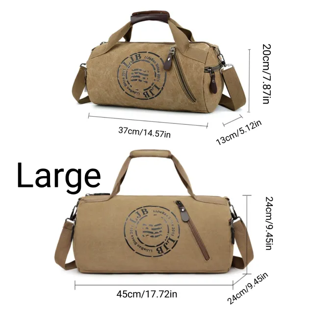 Plátěná pánská messenger taška - Odolná proti opotřebení a poškrábání, batoh přes rameno na cesty