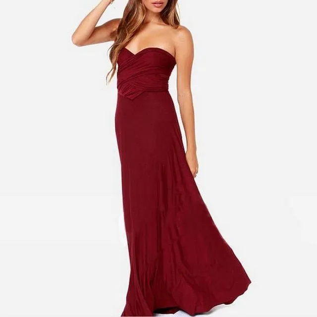 Robe longue à nouer pour femme