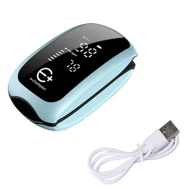 Portable fingertip pulse oximeter - blood oxygen saturation monitor