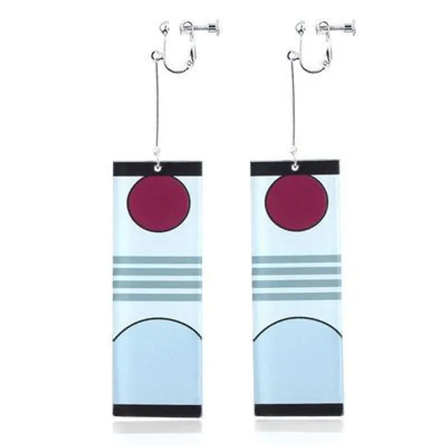 Trendy acrylic earrings - Hanafuda