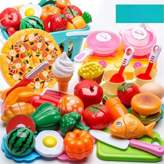 Műanyag ételkészlet gyerekeknek játék élelmiszer játék