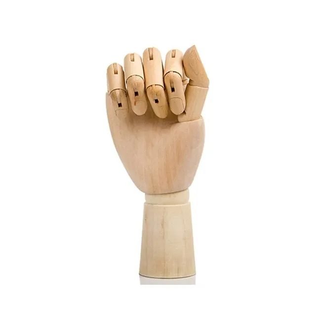 Wooden model of a hand