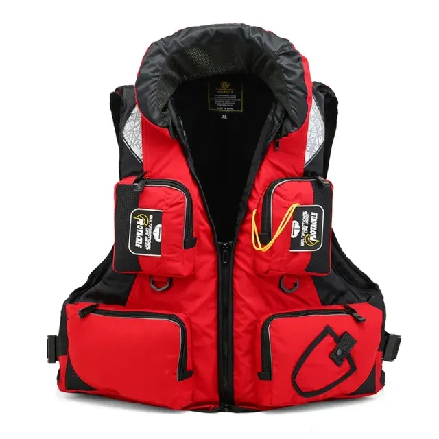 Rescue vest for adults with adjustable lift for water sports