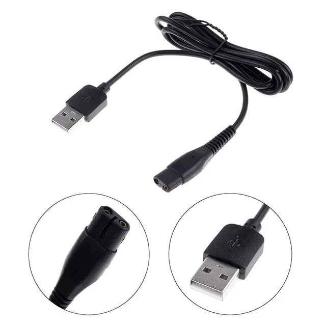USB power cable DC 2-fork for electric shaver