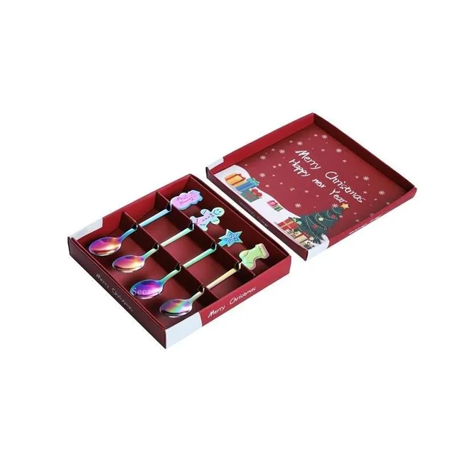 Christmas teaspoons in gift box 4 pcs