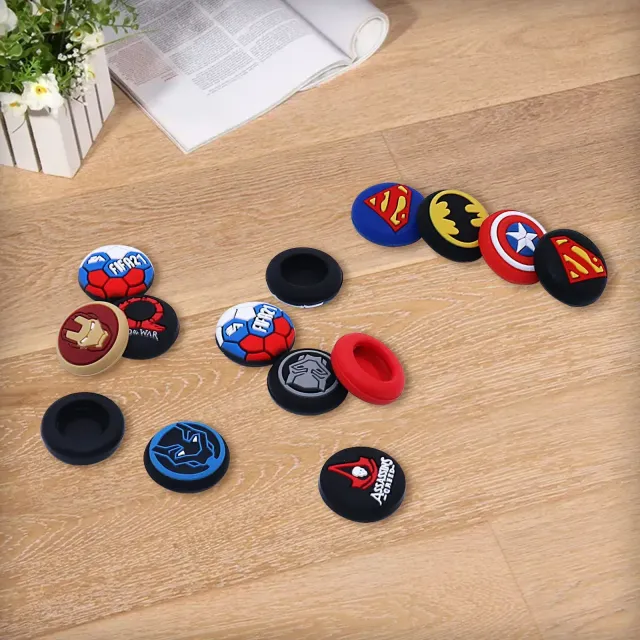 Practical playstation covers for gaming joystick with theme of actor superheroes - 1 pair