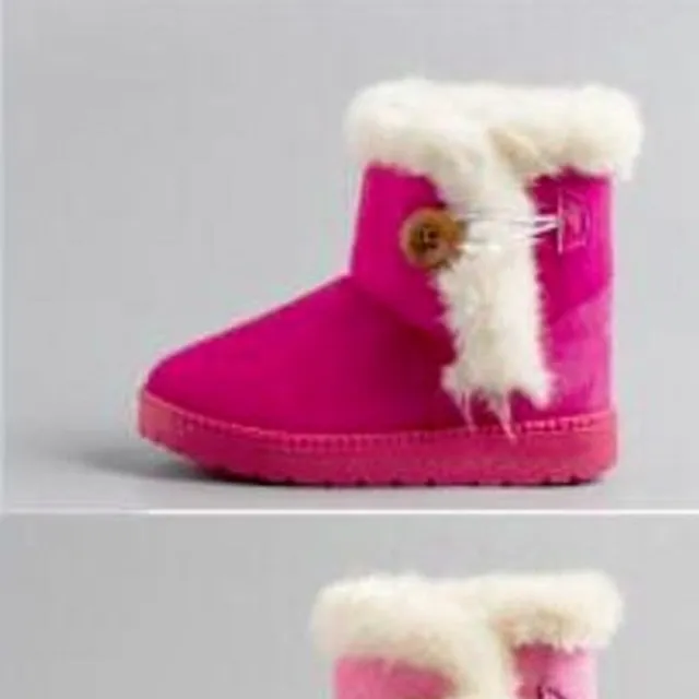 Girls winter roller with fur coat