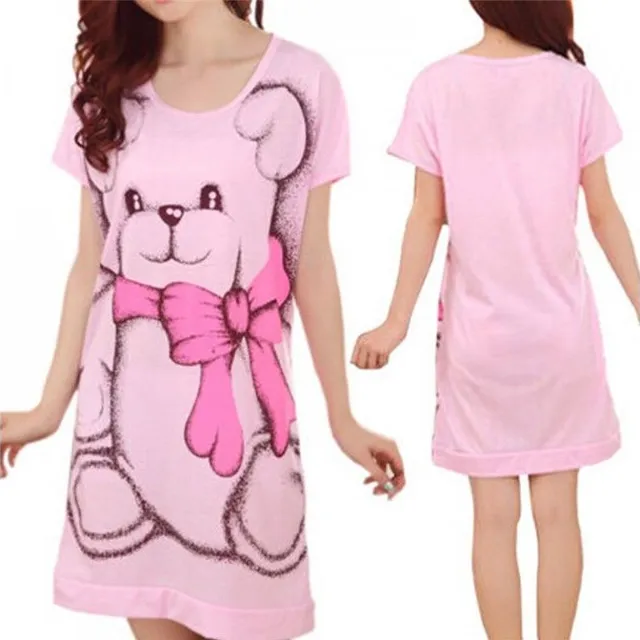 Women's cotton nightgown with print