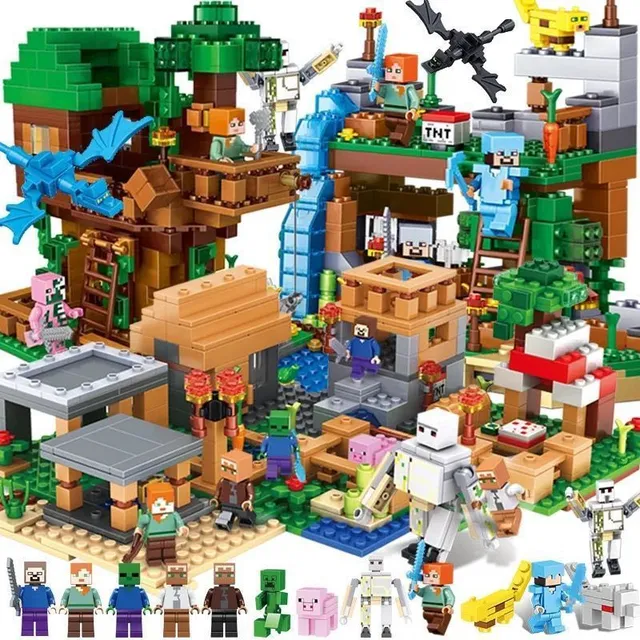 Trendy children's building set in the popular game Minecraft