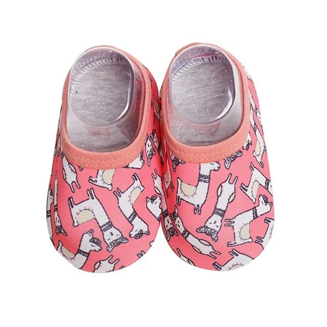 Children's modern stylish monochrome barefoot multicoloured slippers Laurence