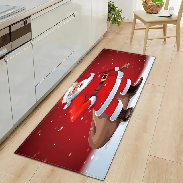 Cute carpet for Christmas season - Rectangular carpet with anti-slip surface for bedroom