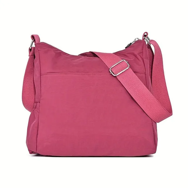 Women's bag Messenger made of durable nylon with multizip cross strap on the shoulder, ideal for work