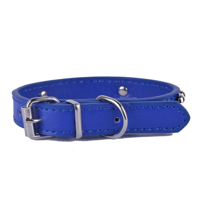 Luxury trendy popular collar with reflective tape made of artificial leather - different colors